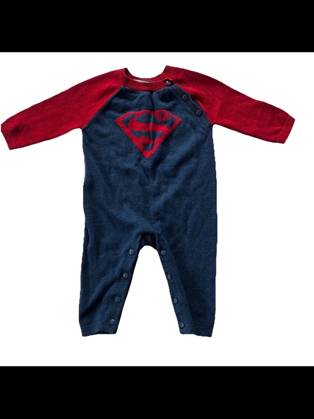 Baby Gap + Junk Food DC Comics Superman Romper Jumpsuit Baby Infant 3-6 Months